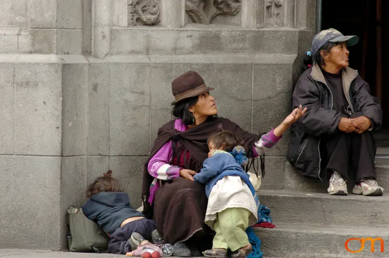 Women and Children on Church Steps, Quito, Ecuador