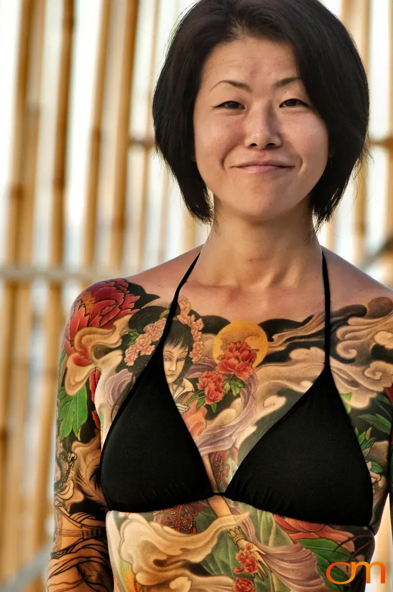 Portrait of Tattooed Woman at Tattoonesia
