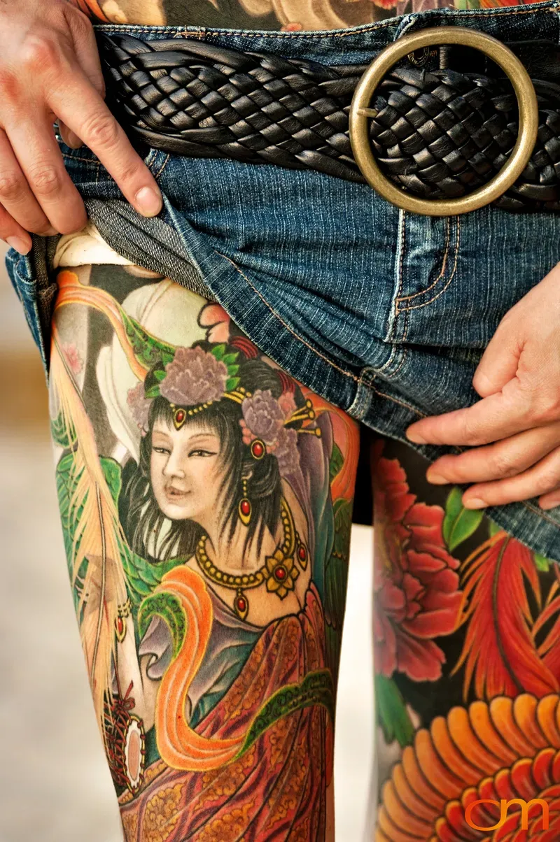 Female Model with Japanese Tattoos by Shige