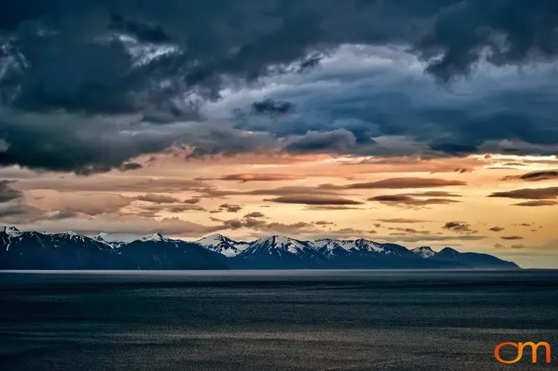 Sunset Icelandic Coastline