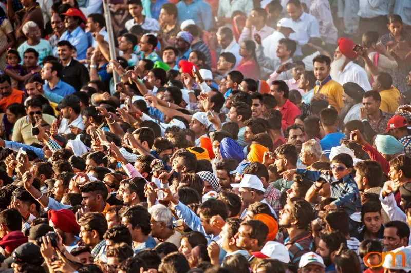 Crowd at Attari–Wagah Border Ceremony