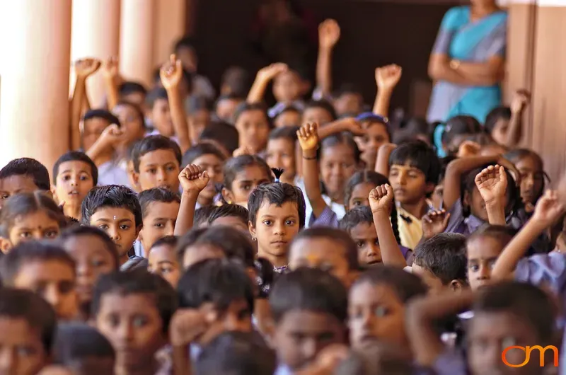 Children Participating in School Activity in India
