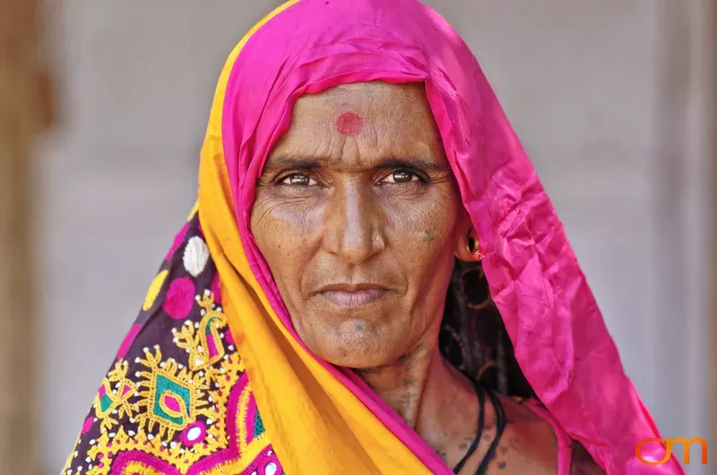 Portrait of Woman in Antique Sari