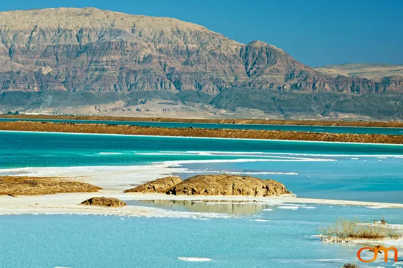 Dead Sea Shoreline and Desert Mountains, Israel