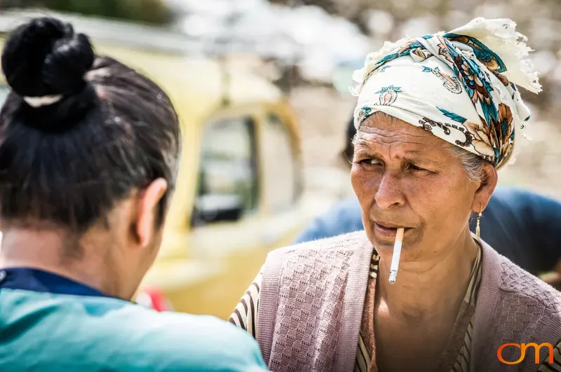 Woman Smoking Cigarette in Šuto Orizari