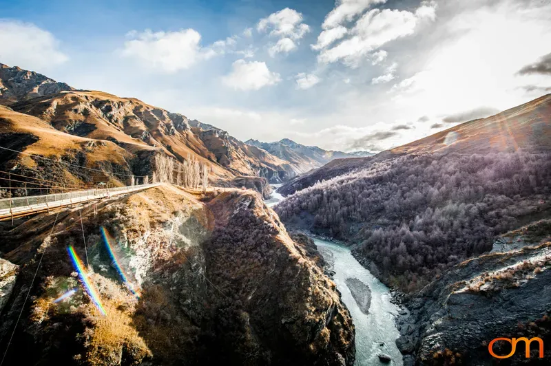 Bridge Over River Gorge Near Queenstown