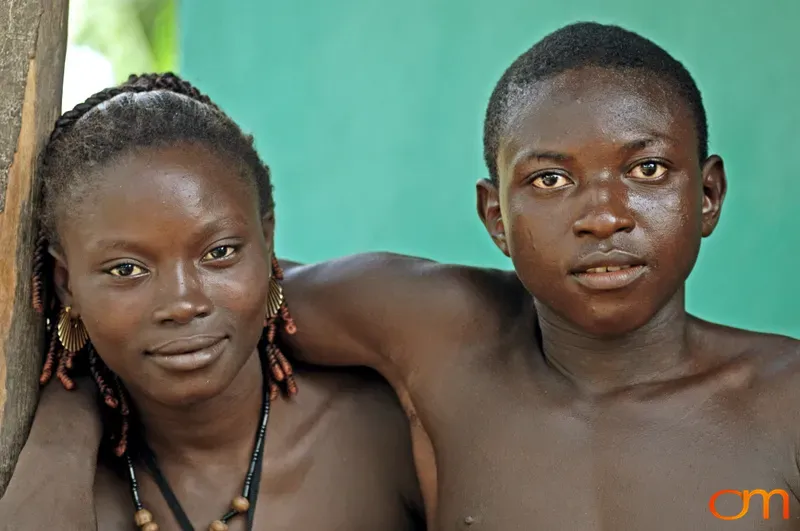 Portrait of Two Children, Sierra Leone