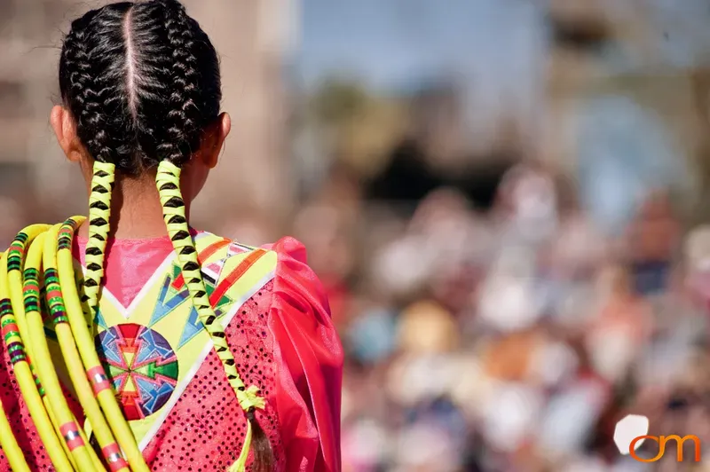 Young Native American Hoop Dancer in Arizona