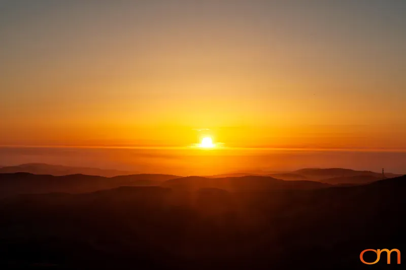 Bay Area Sunset Over Rolling Hills