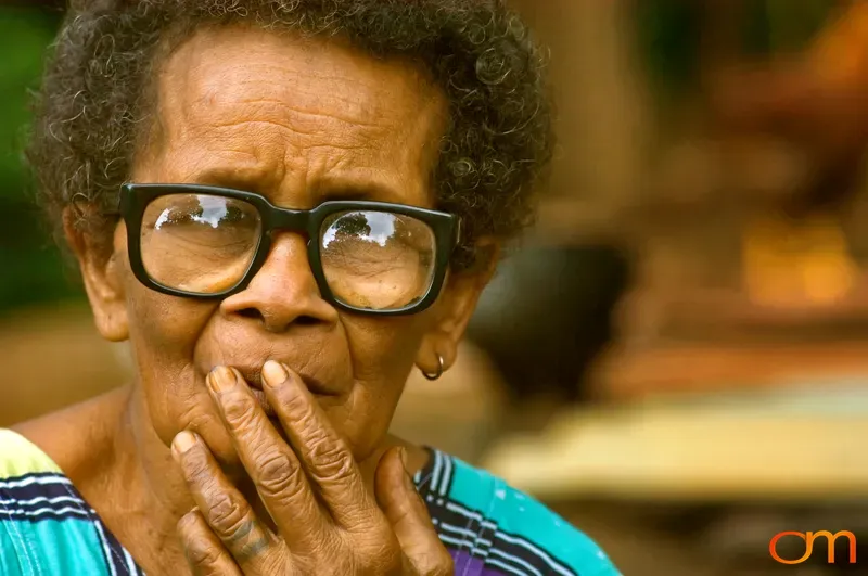 Elderly Ni-Vanuatu Woman with Ring Tattoo